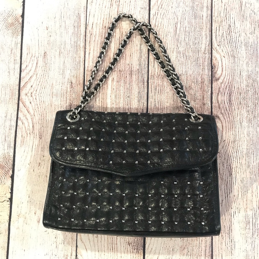 Navy Blue Rebecca Minkoff Chain Strap Shoulder Bag